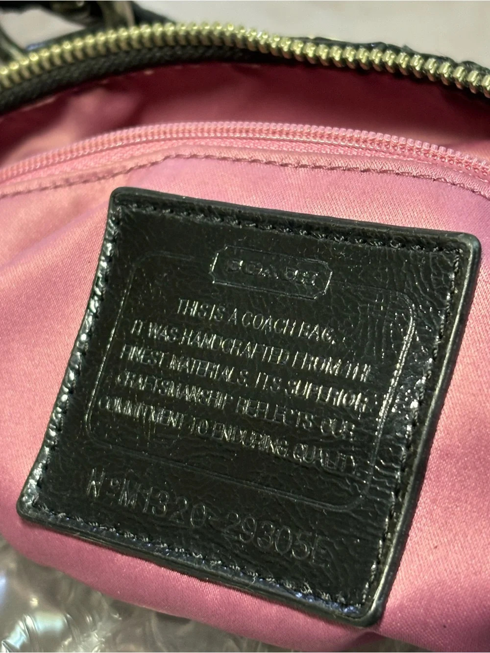 Coach Black & Gray Signature Canvas Tote with Leather Trim